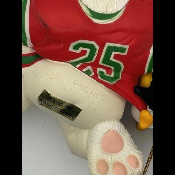 AGC Polar Bear And Santa Claus Baseball /Tennis Ornaments - Picture 5 of 5